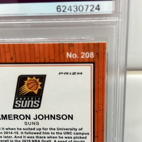 NBA HOOPS Premium Stock - Cameron Johnson Rookie - Prizm PSA 10 - Picture 3 of 3